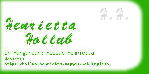 henrietta hollub business card
